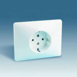 Simon Other Белая Розетка 2-х полюсная, 2К+З, керамическая основа, 25А, 250В, под арт.10457-31, скрытый монтаж, дюропласт арт. 48453-31