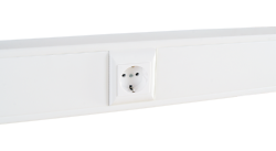 Суппорт с рамкой 1 пост (45х45) на профиль для кабель-канала 100х50 (SPL - 100012S) арт. 100012S