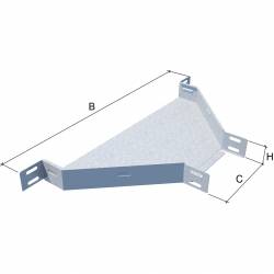 T-ответвитель для листового кабельного лотка КМ-Профиль арт. TU50*150