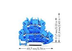 WAGO 20022204 Двухуровневая клемма арт. 2002-2204