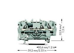 WAGO 3-проводная проходная клемма арт. 2002-1301