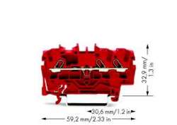 WAGO 3-проводная проходная клемма арт. 2002-1303