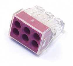 WAGO Клемма для 6-и медных(!) однопроволочных проводников сеч. до 2,5 мм кв. арт. 773-326