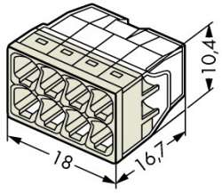 WAGO Клемма для 8-и медных(!) однопроволочных проводников сеч. до 2,5 мм кв. арт. 2273-208