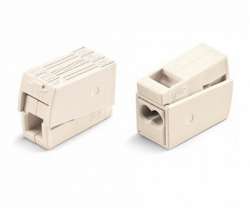 WAGO Клемма для светильников "проходная": 2 однопровол. (Медь/Al), 1 многопр. медный(!) проводник арт. 224-122