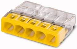 WAGO Клемма с пастой для 5-и медных/алюмин. однопроволочных проводников сеч. до 2,5 мм кв. арт. 2273-245