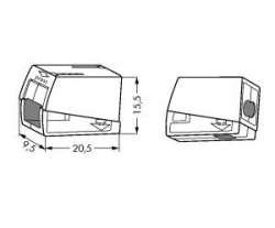 WAGO Соединитель для освещения 2-проводный арт. 224-112