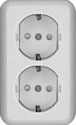 Wessen Прима Бел Розетка 2-я с/з с з/ш,16А наружная,в сборе(индивид.упаковка) арт. RA16-757-BI