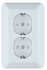 Wessen Прима Бел Розетка 2-я с/з с защитными шторками 16А в сборе (индивид.упаковка) арт. RS16-007-BI