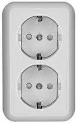 Wessen Прима Бел Розетка 2-я с/з с защитными шторками 16А в сборе (оптовая упаковка) арт. RA16-757-B