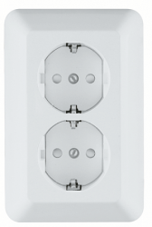 Wessen Прима Бел Розетка 2-я с/з с защитными шторками 16А в сборе (оптовая упаковка) арт. RS16-007-B