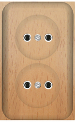 Wessen Прима Бук Розетка 2-я б/з с 10А изол.пл.в сборе (индивид. упаковка) арт. RA10-403I-8I