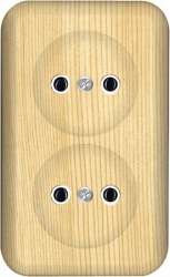 Wessen Прима Сосна Розетка 2-я б/з с 10А изол.пл.в сборе (индивид. упаковка) арт. RA10-403I-7I