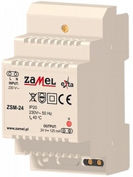 Zamel Блок питания стабилизированный 230VAC/24VDC 125мА IP20 на DIN рейку 3мод арт. ZSM-24