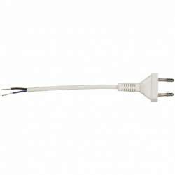 Zamel Кабель питания белый 2х0,5 мм2 длинной в 190 см, плоская вилка арт. SP белый