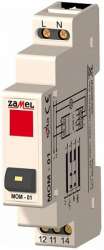 Zamel Кнопка с красным индикатором 16А IP20 на DIN рейку арт. MOM-01-10