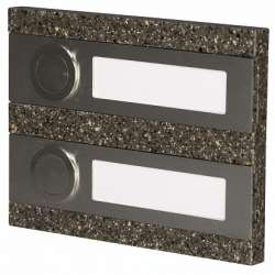 Zamel Кнопка звонка 2-я декоративная прямоугольная (темный) арт. PDK 250/2(темный)