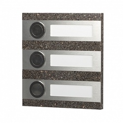 Zamel Кнопка звонка 3-я декоративная прямоугольная (темный) арт. PDK 250/3(темный)