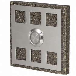 Zamel Кнопка звонка декоративная квадратная (темный) арт. PDK 251(темный)