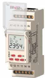 Zamel Программатор времени годовой 1-канал ЖК 16А 400 программ на DIN рейку арт. ZCM-21