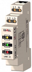 Zamel Сигнализатор световой 3Ф желт-зел-красн IP20 на DIN рейку арт. LKM-01-40 Zamel Сигнализатор световой 3Ф желт-зел-красн IP20 на DIN рейку арт. LKM-01-40