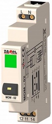 Zamel Выключатель кнопочный с зеленым индикатором 16А IP20 на DIN рейку арт. MOM-02-20