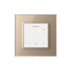 Терморегулятор Terneo S с рамкой LIVOLO с сенсорным управлением, внешний датчик температуры, золотой