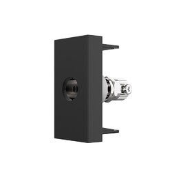 Розетка телевизионная Livolo, ТВ-розетка, цвет черный (механизм)