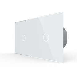 Сенсорный выключатель Livolo 2 клавиши (1-1) 2 поста Белый