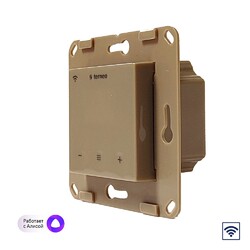 Терморегулятор Terneo SX Wi-Fi для рамки LIVOLO с сенсорным управлением, внешний датчик температуры, бежевый (механизм)