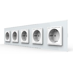 Розетка Livolo 5 модулей Белая