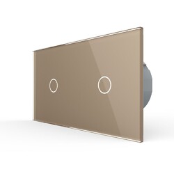Сенсорный выключатель Livolo 2 клавиши (1-1) 2 поста Золотой