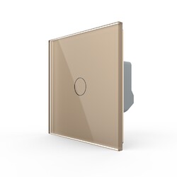 Одноклавишный сенсорный выключатель Livolo, 1 пост, Золотой Одноклавишный сенсорный выключатель Livolo, 1 пост, Золотой