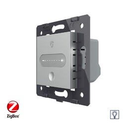 Одноклавишный проходной умный сенсорный Адаптивный диммер Слайдер Livolo ZigBee, цвет серый (механизм)