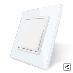 Одноклавишный проходной механический выключатель Livolo, 1 пост, Белый