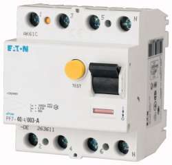 Residual current circuit breaker (RCCB), 100A, 4p, 300mA, type AC (PF7-100/4/03) арт.102927
