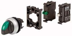 Переключатель зеленый с подсветкой, 1НО, 24В DC (M22-WRLK-G-K10LED-BVP) арт.110924