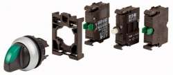 Переключатель 3-позиц. зеленый с подсветкой, 1НО, 24В DC (M22-WRLK3-G-2K10LED-BVP) арт.110925