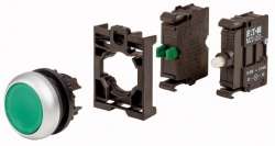 Зеленая кнопка без фиксации с подсветкой, 1НО, 24В DC (M22-DL-G-K10LED-BVP) арт.110930