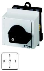 Переключатели подключения амперметра, контакты: 4, 20 A, 2 преобразователя, Передняя панель: 3-0-1-2, 90 °, с фиксацией, Монтаж (T0-2-8021/E) арт.11608