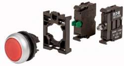 Красная кнопка без фиксации с подсветкой, 1НО, 230В AC (M22-DL-R-K10LED230-BVP) арт.132605