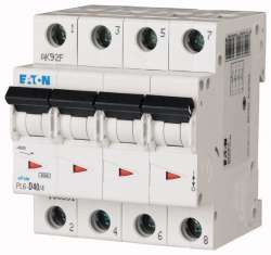 Автоматический выключатель 63А, кривая отключения C, 4 полюс, откл. способность 6 кА (PL6-C63/4) арт.166532