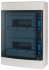 Навесной шкаф IP65, 2 ряда 24 модуля, профессиональная серия, прозрачная дверь, N/PE клеммы в комплекте (IKA-2/24-ST) арт.174198