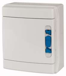 Навесной шкаф IP65, 1 ряд 6 модулей УФ-стойкий поликарбонат, индустриальная серия, N/PE клеммы в комплекте, глухая дверь (IKA-1/6-SR-UV) арт.174213