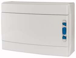 Навесной шкаф IP65, 1 ряд 18 модулей УФ-стойкий поликарбонат, индустриальная серия, N/PE клеммы в комплекте, глухая дверь (IKA-1/18-SR-UV) арт.174218