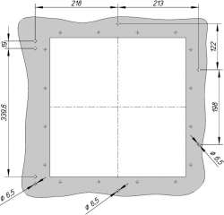 Protective cover IP55, fixed mounted design (IZMX-DC40-F-1) арт.184236