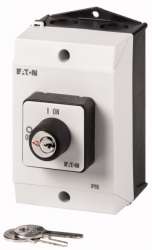 Переключатель включения/выключения, 2-полюсн., 20 A, Key operated lock mechanism S-T0, Передняя панель 0-1, 90 °, с фиксацией, Монтаж на поверхность, P (T0-1-102/I1/S) арт.207063