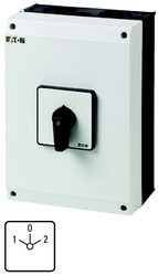 Переключатель, контакты: 6, 100 A, Передняя панель: 1-0-2, 60 °, с фиксацией, Монтаж на поверхность (T5-3-8212/I5) арт.207266