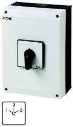 Реверсивные переключатели, контакты: 5, 100 A, Передняя панель: 1-0-2, 45 °, с фиксацией, Монтаж на поверхность (T5-3-8401/I5) арт.207268