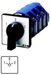 Переключатель, контакты: 9, 150 A, Передняя панель: 1-0-2, 60 °, с фиксацией, Монтаж (T6-3-8212/E/HI12) арт.214781